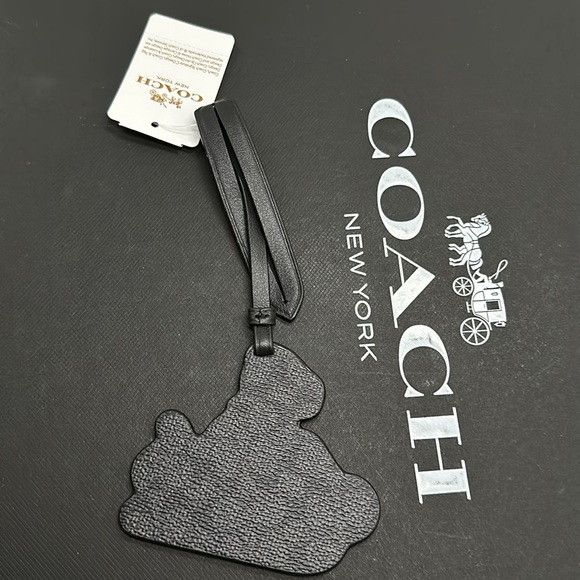 NWT Coach Rexy Sled Bag Charm Signature Canvas Leather Dinosaur Keychain - Picture 6 of 6